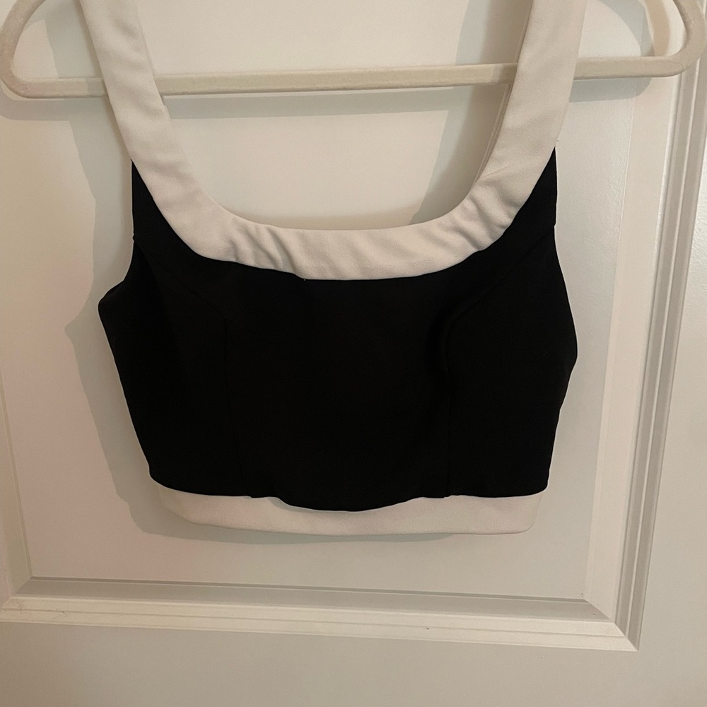 Lulu's Black and White Tank Top
